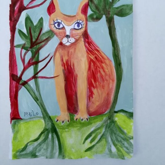 Orange Cat Painting - Picture 2 of 4
